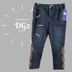 NWT Bling Jeans DG2 by Diane Gilman Women's 12